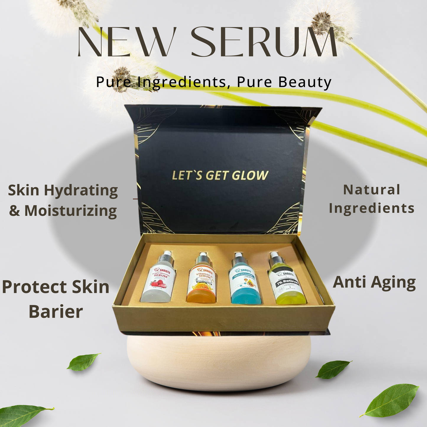 SHAQTU 4-in-1 Miracle Face Serum Kit Your Shortcut to Flawless Skin đź’–