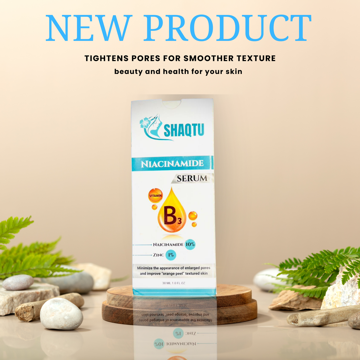 Niacinamide + Vitamin B Face Serum Instant Glow, Pore Tightening & Oil Control